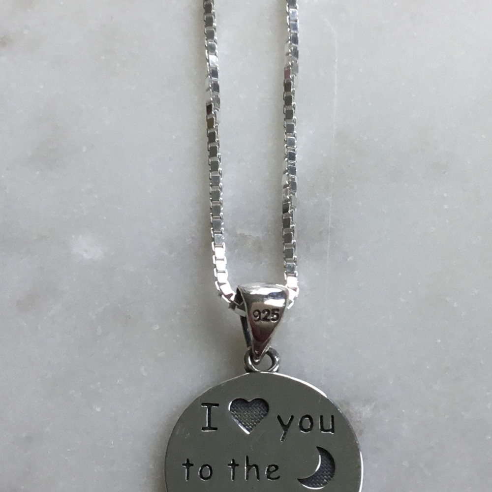 Sterling Silver I Love You... Necklace - Picture 10 of 16